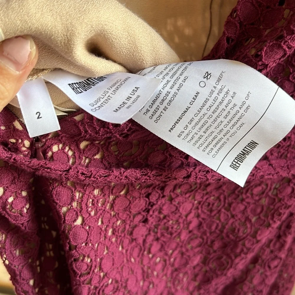 Reformation Purple Lace Maxi Dress 2 - Picture 5 of 5